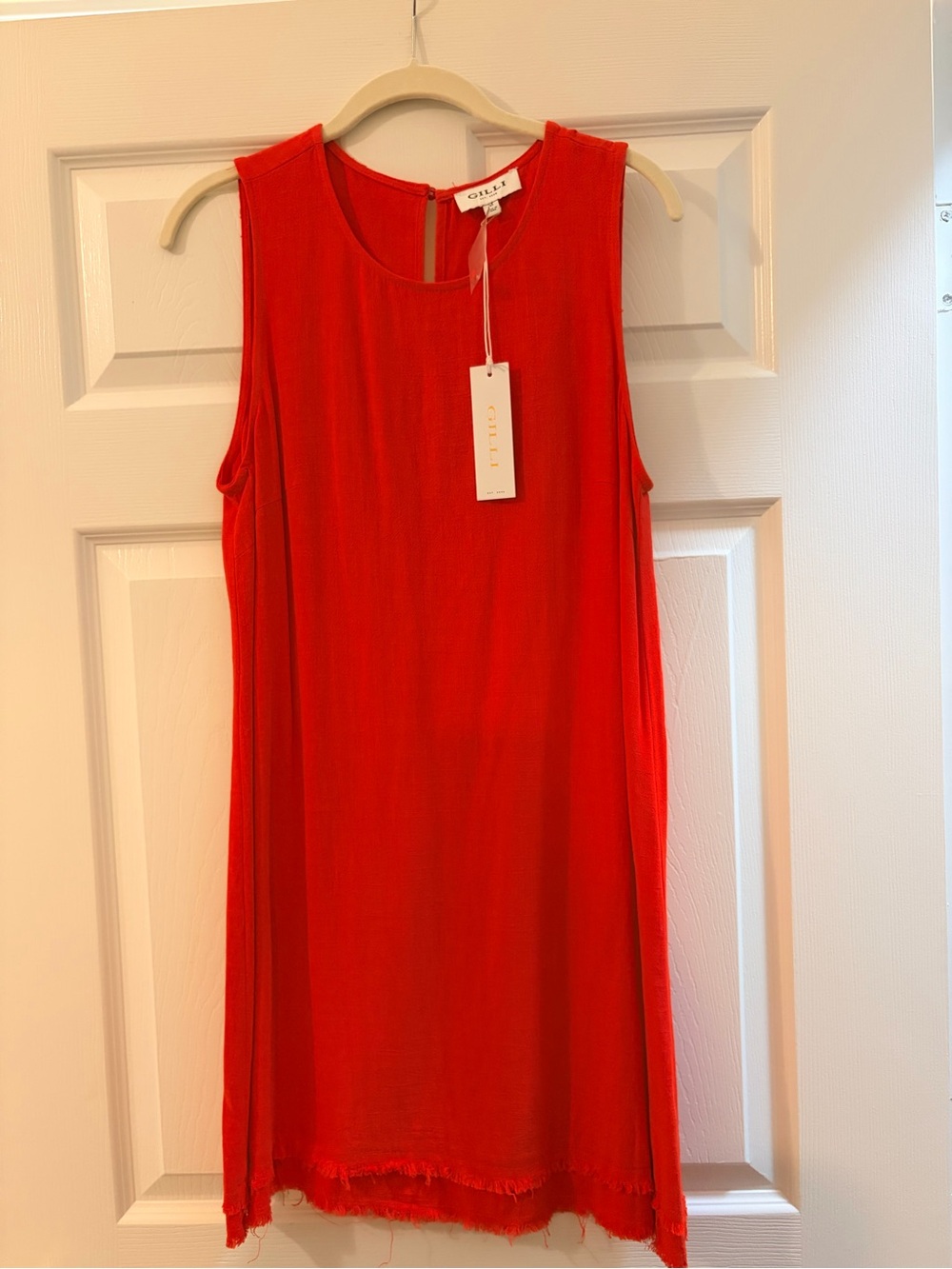 Gilli Red Sleeveless Shift Dress